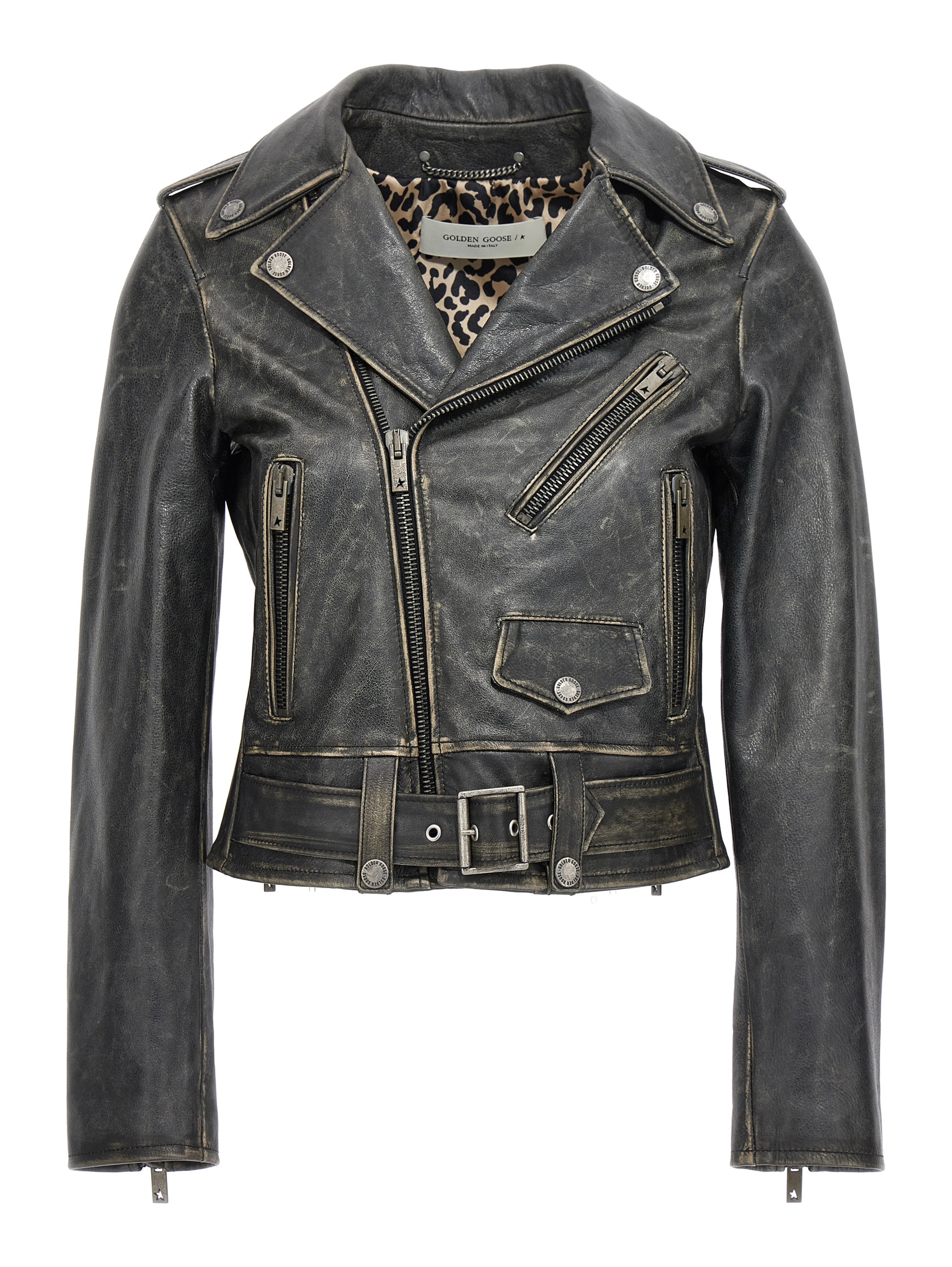 Black Cowhide Leather Jacket