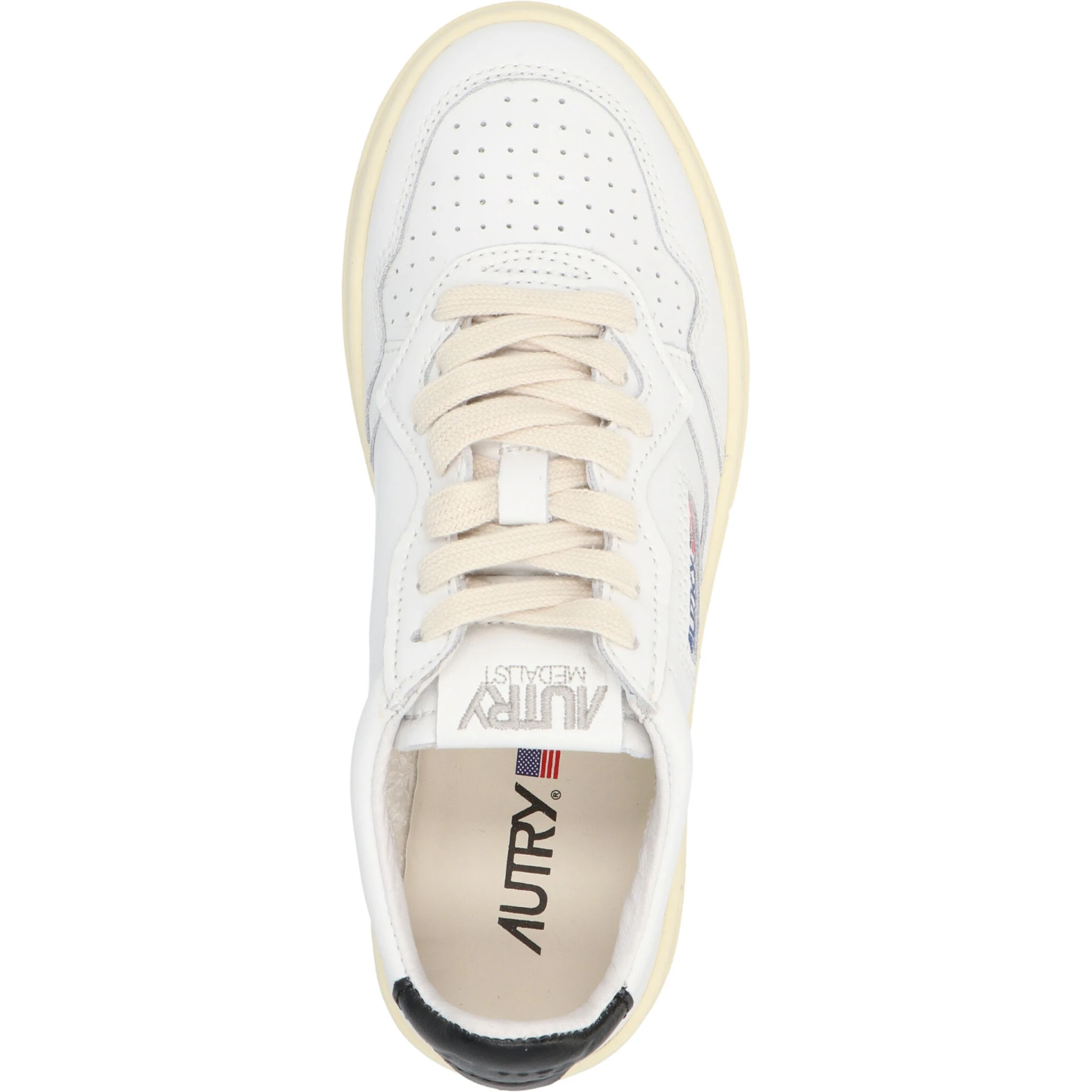 Bicolor Cowhide Low Top Sneakers
