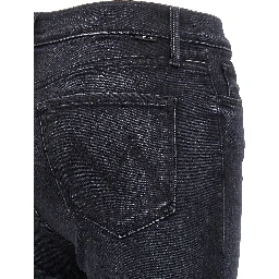 Black Cotton Slim Fit Jeans