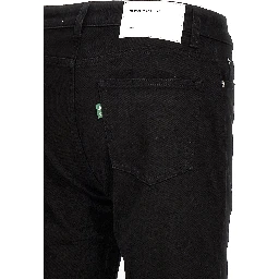 Black Cotton Skinny Jeans