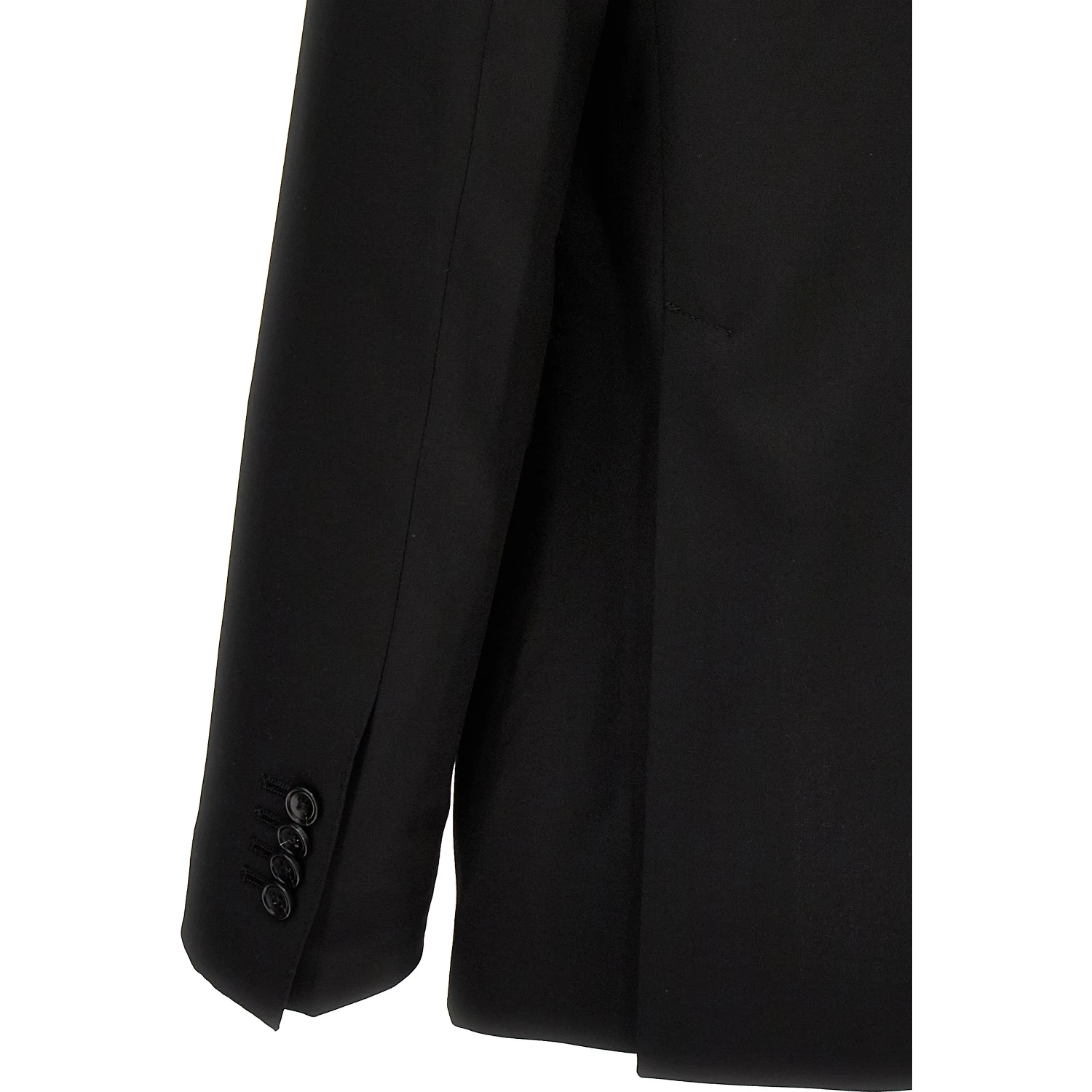 Black Virgin Wool Two-Piece Suit
