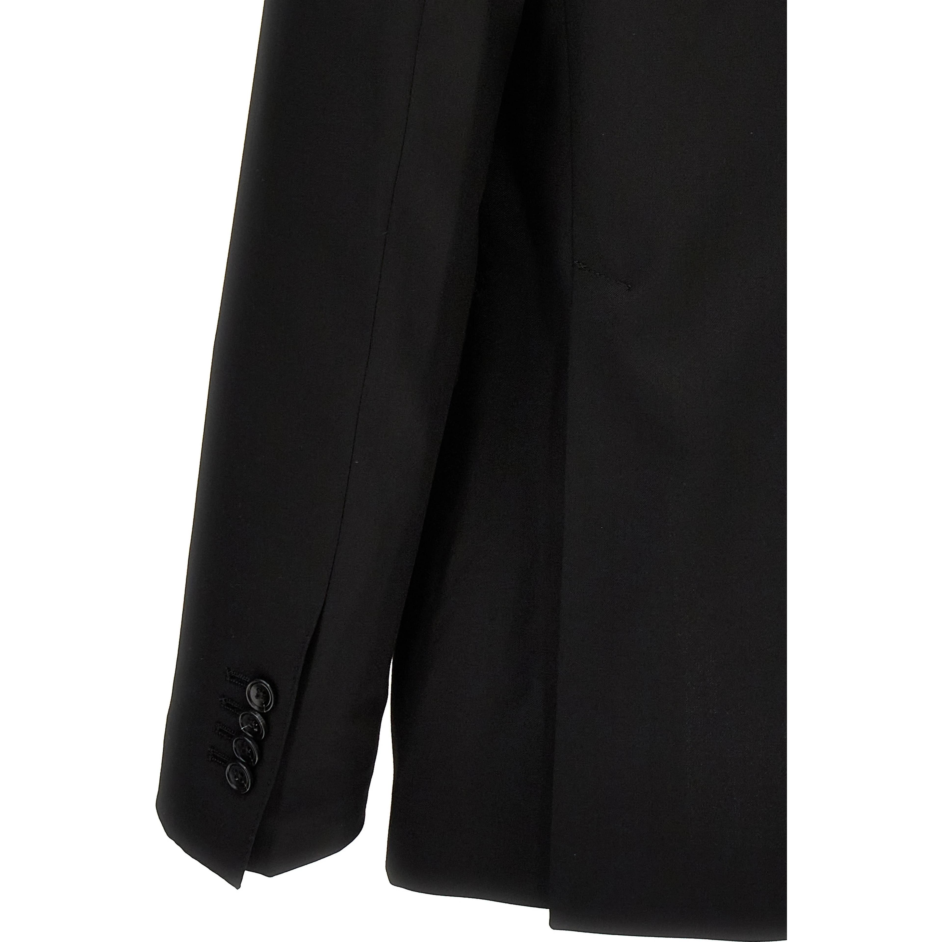 Black Virgin Wool Two-Piece Suit