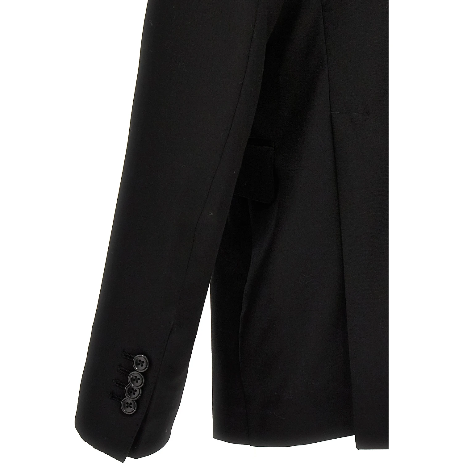 Black Virgin Wool Two-Piece Suit