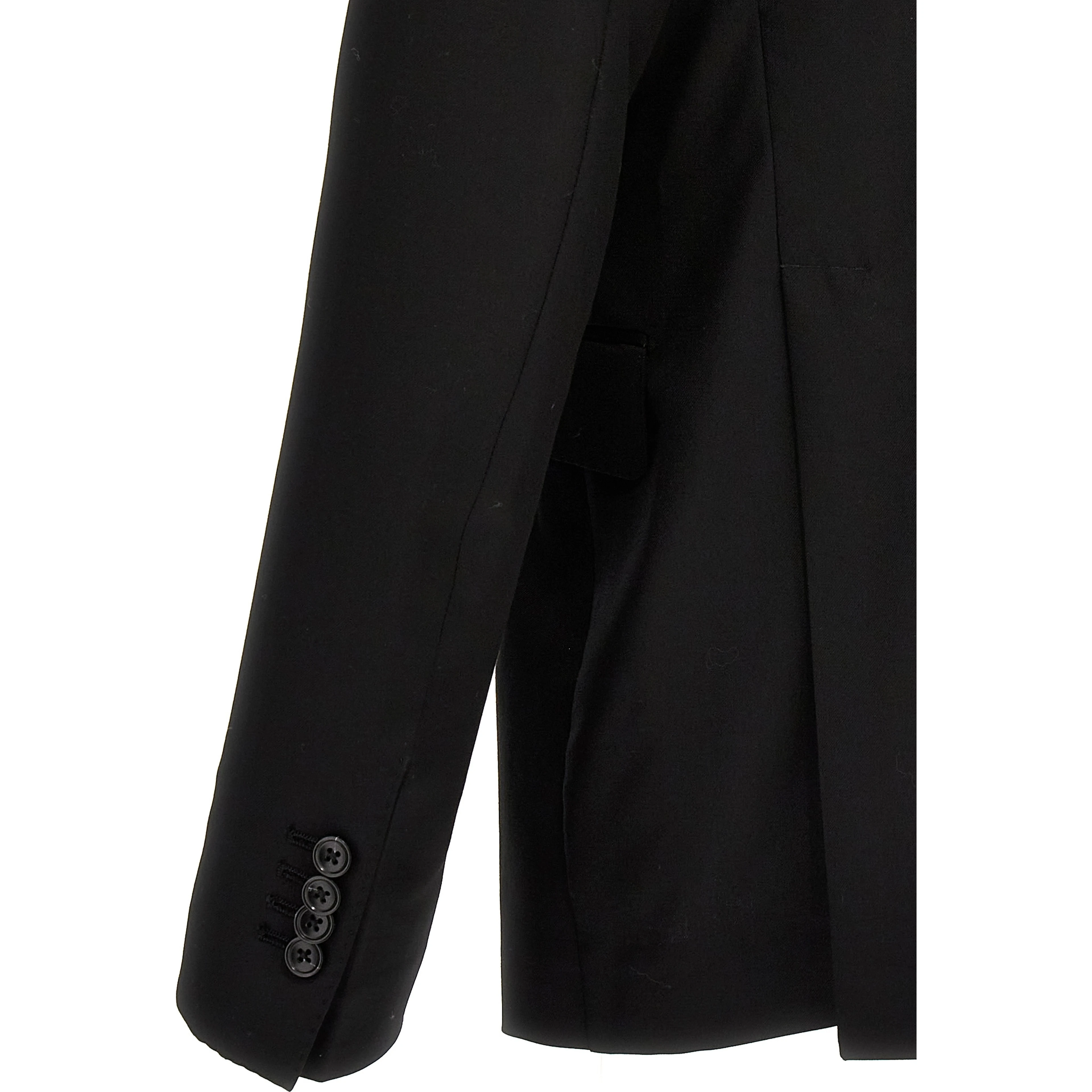 Black Virgin Wool Two-Piece Suit