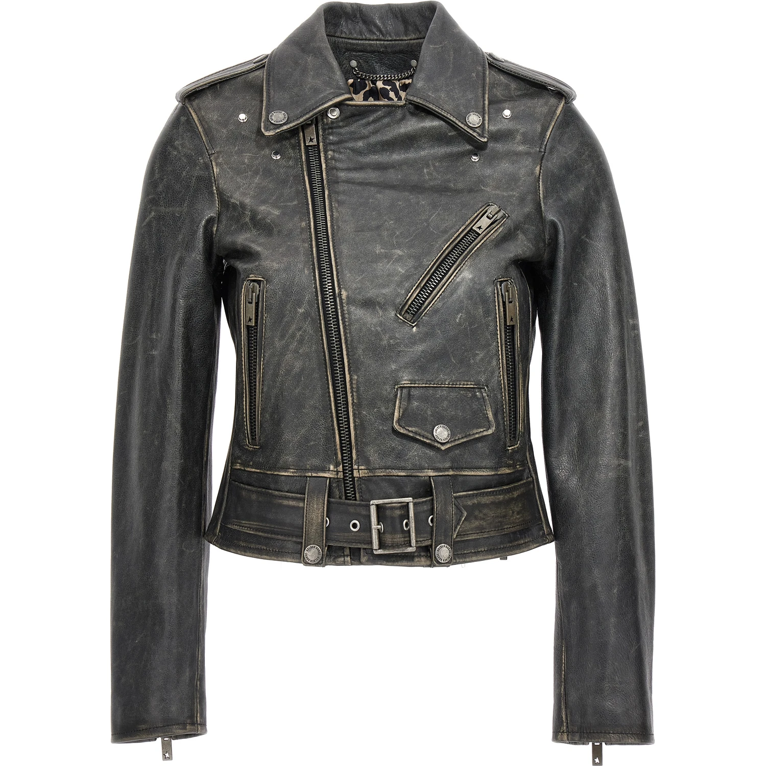 Black Cowhide Leather Jacket