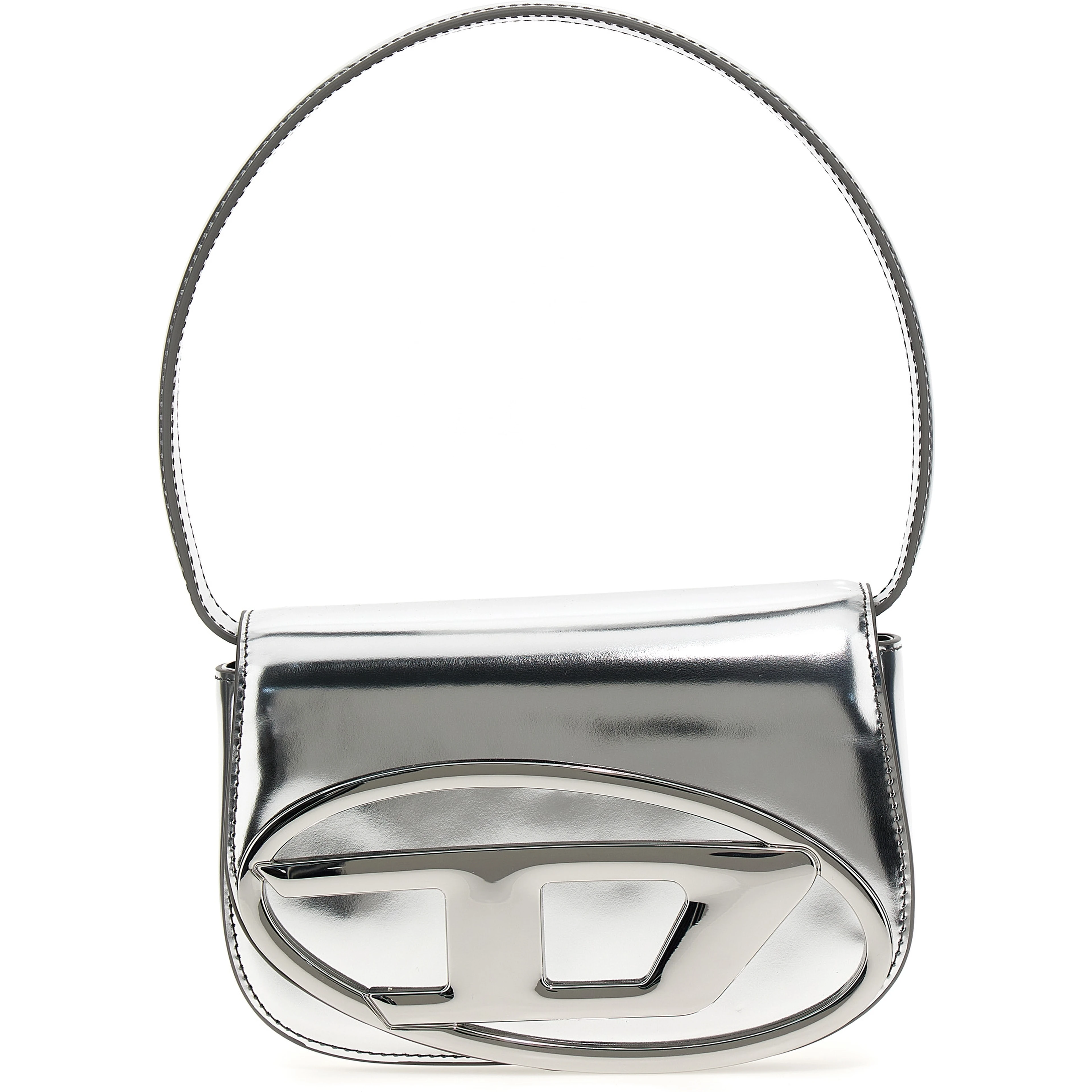 Silver Cowhide Shoulder Bag