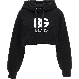 Black Cotton Hoodie