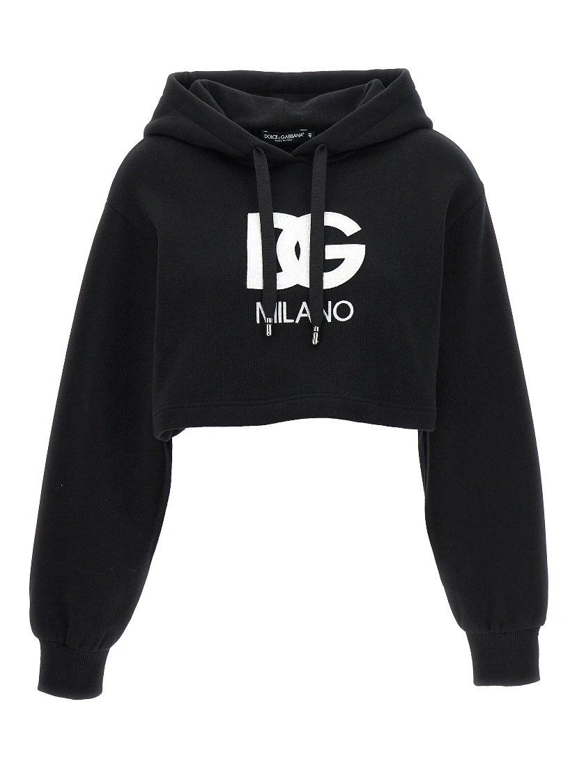 Black Cotton Hoodie