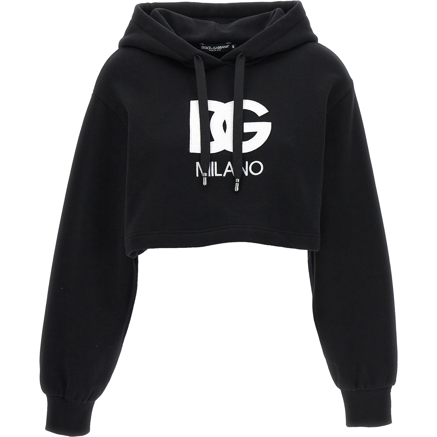 Black Cotton Hoodie