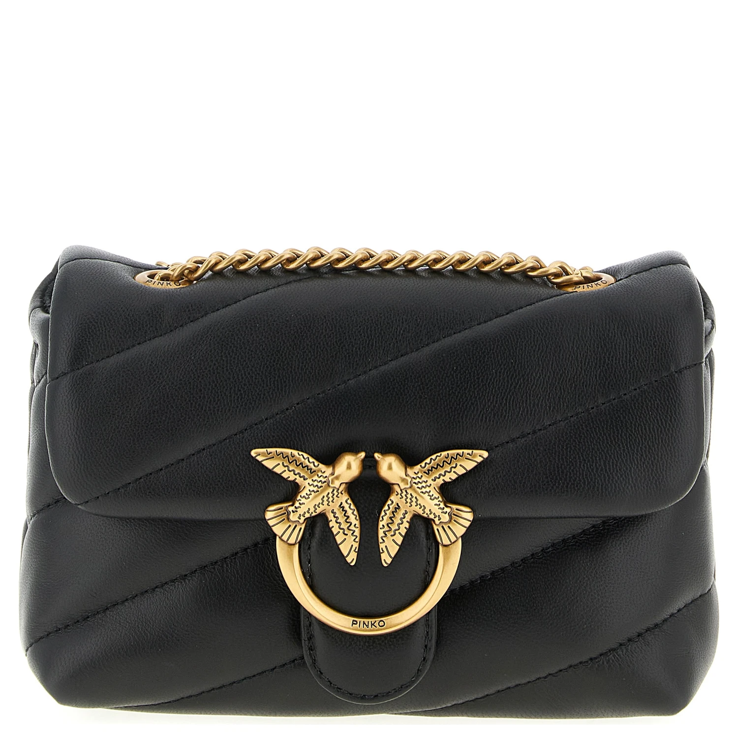 Black Lamb Leather Crossbody Bag