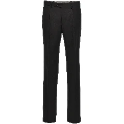 Black Virgin Wool Two-Piece Suit