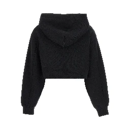 Black Cotton Hoodie