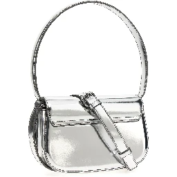 Silver Cowhide Shoulder Bag