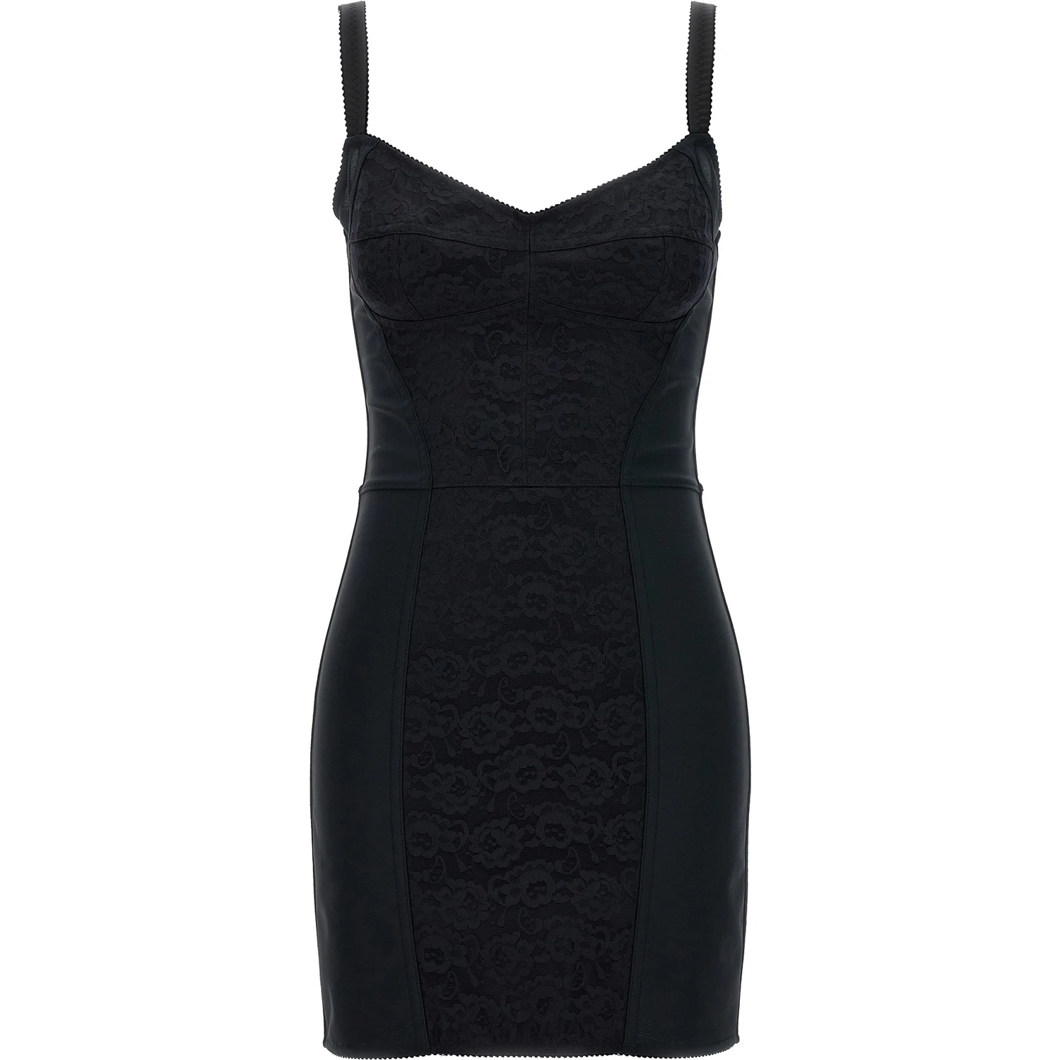 Black Polyester Short Dress