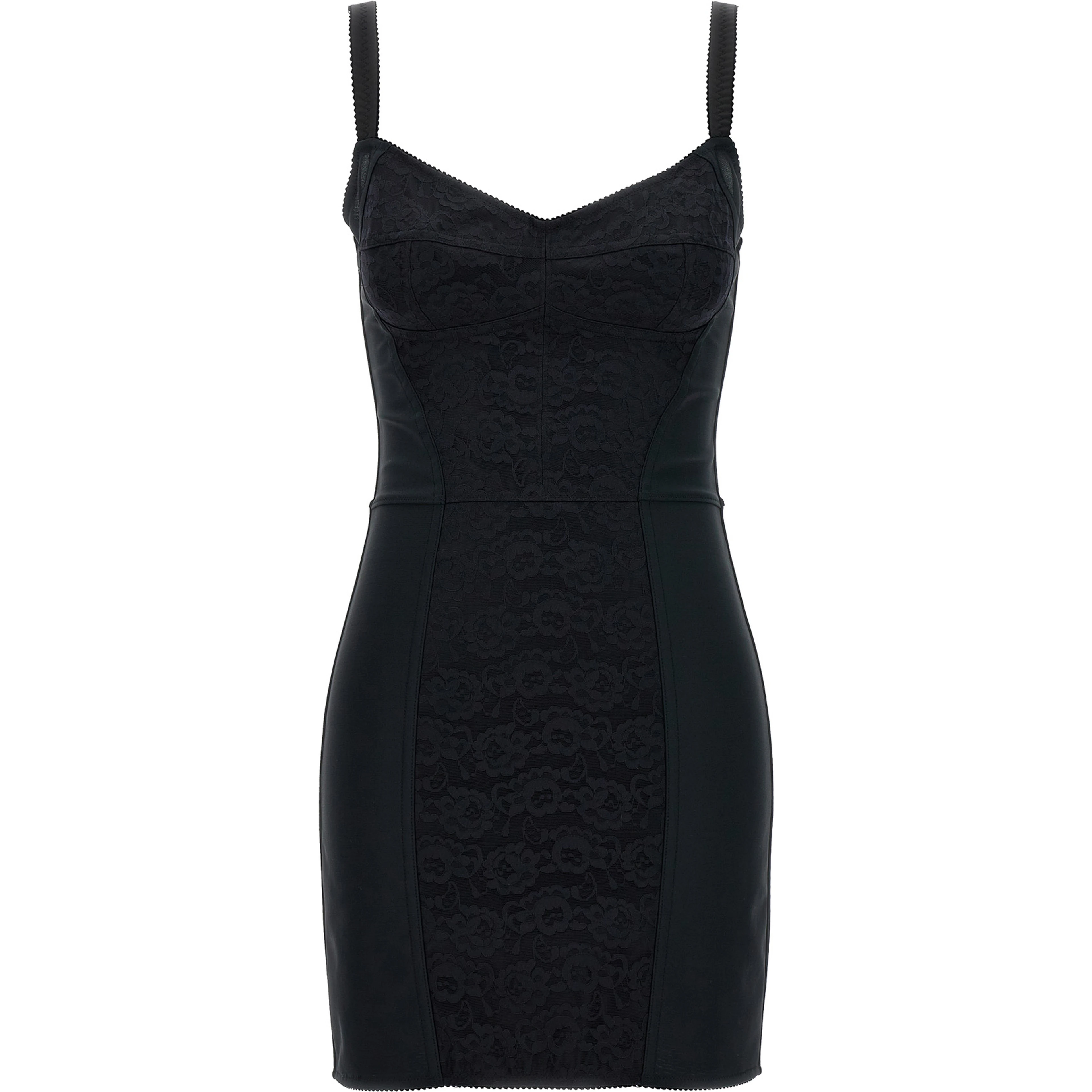 Black Polyester Short Dress