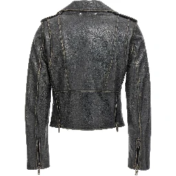 Black Cowhide Leather Jacket