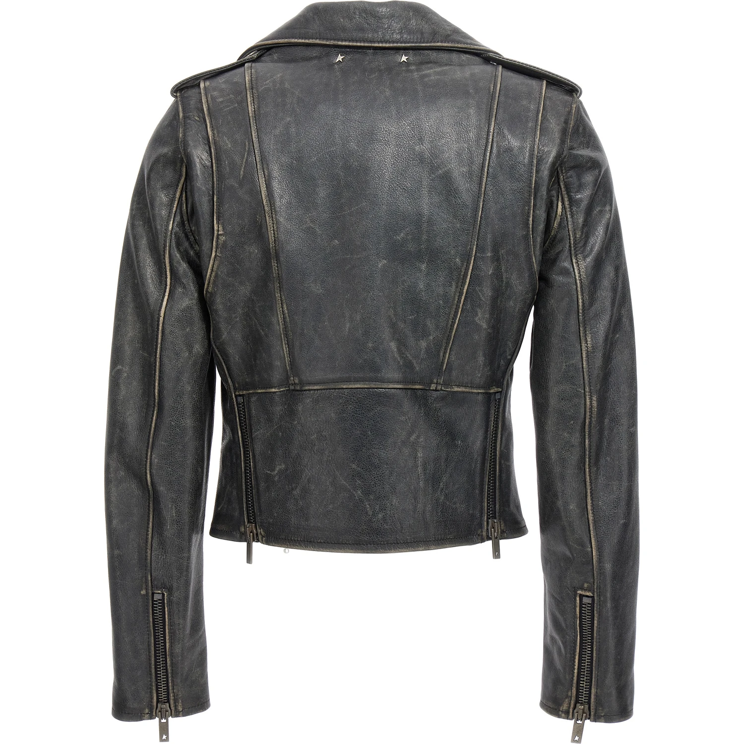Black Cowhide Leather Jacket