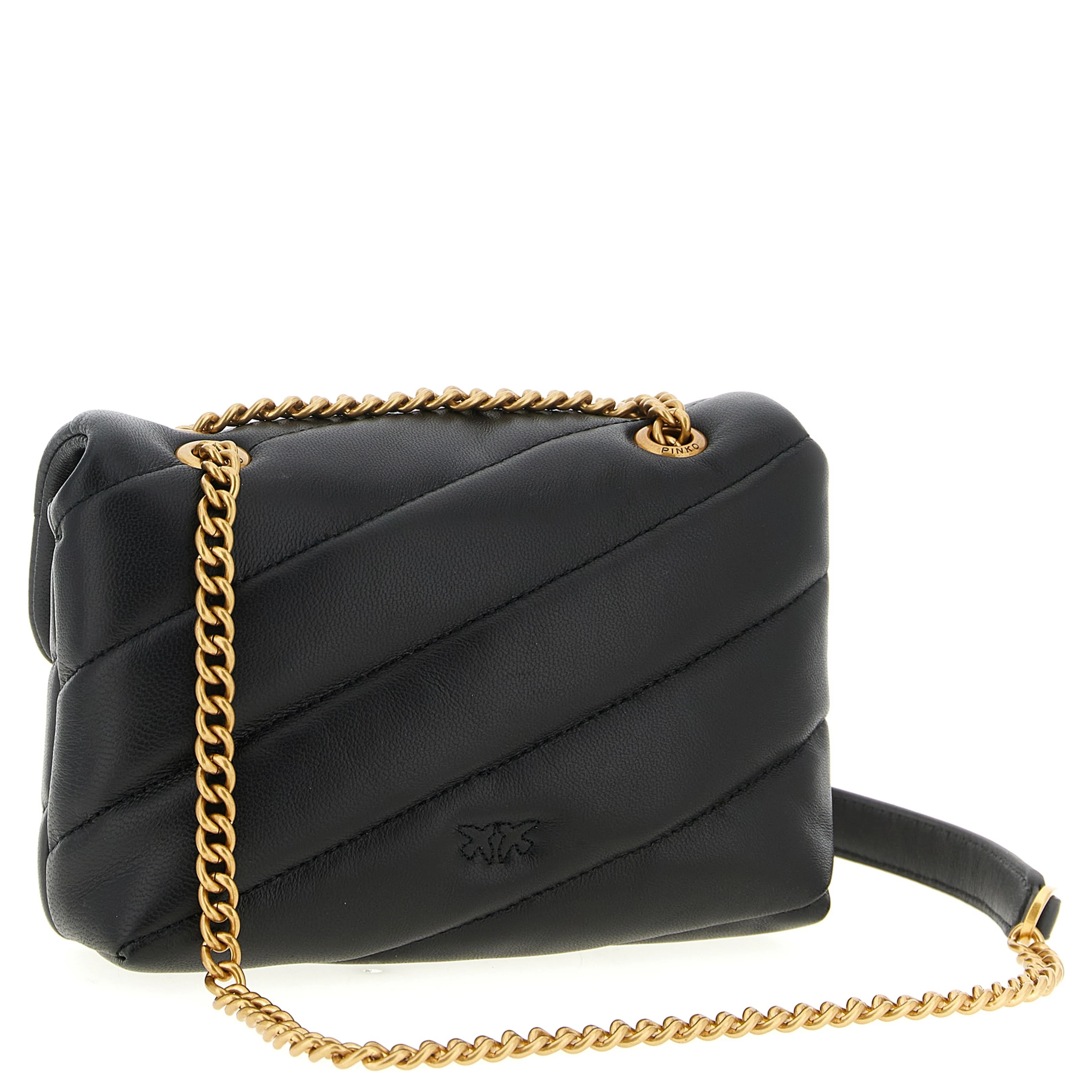 Black Lamb Leather Crossbody Bag