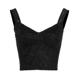 Black Polyamide Tank Tops