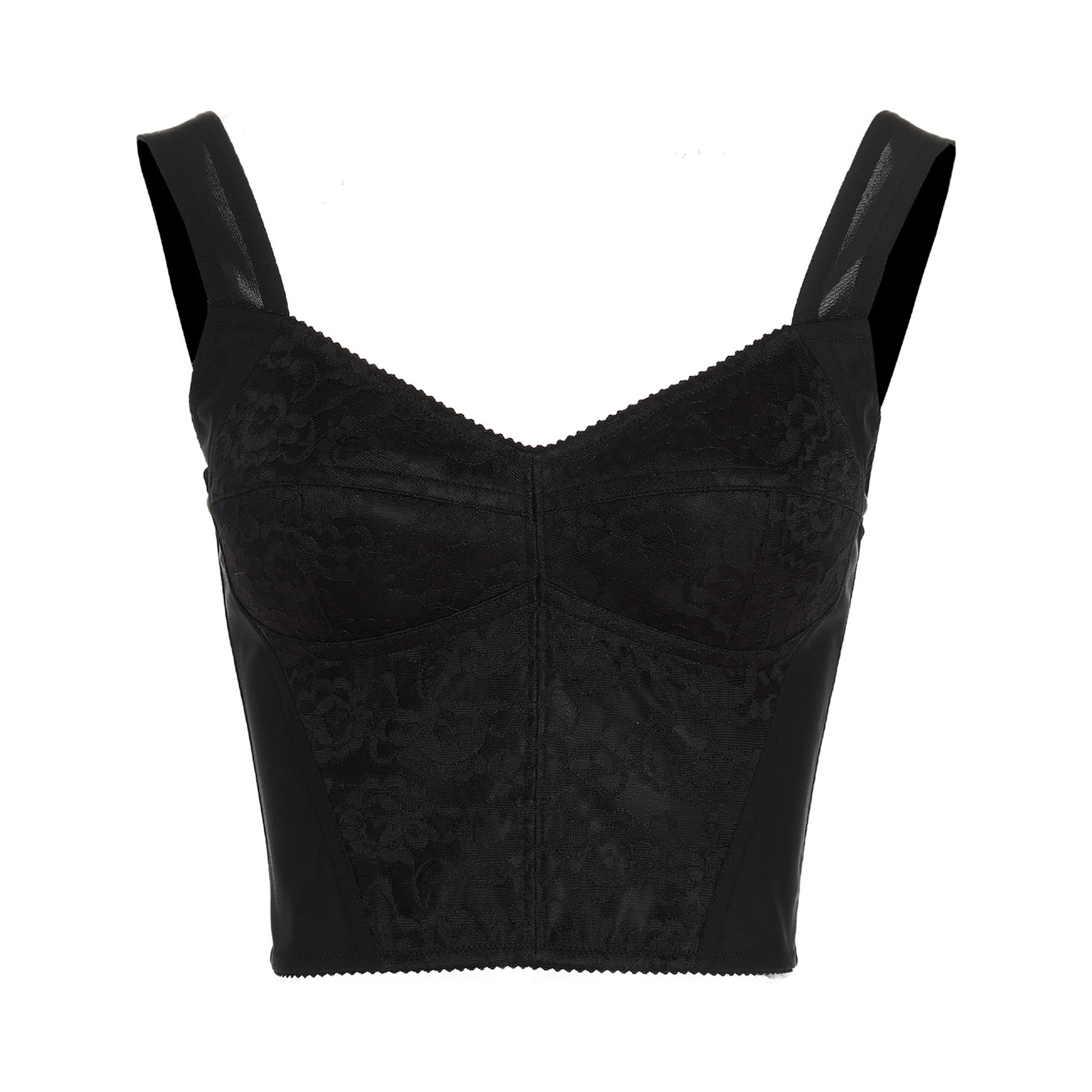 Black Polyamide Tank Tops
