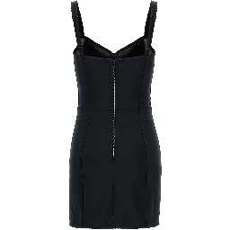 Black Polyester Short Dress