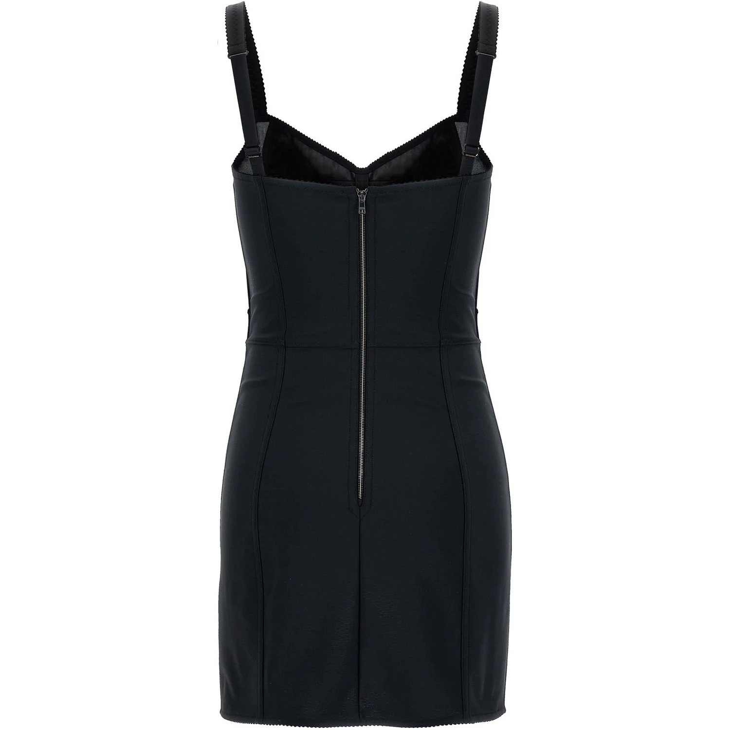 Black Polyester Short Dress