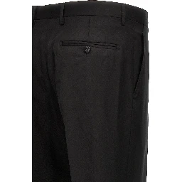 Black Virgin Wool Two-Piece Suit