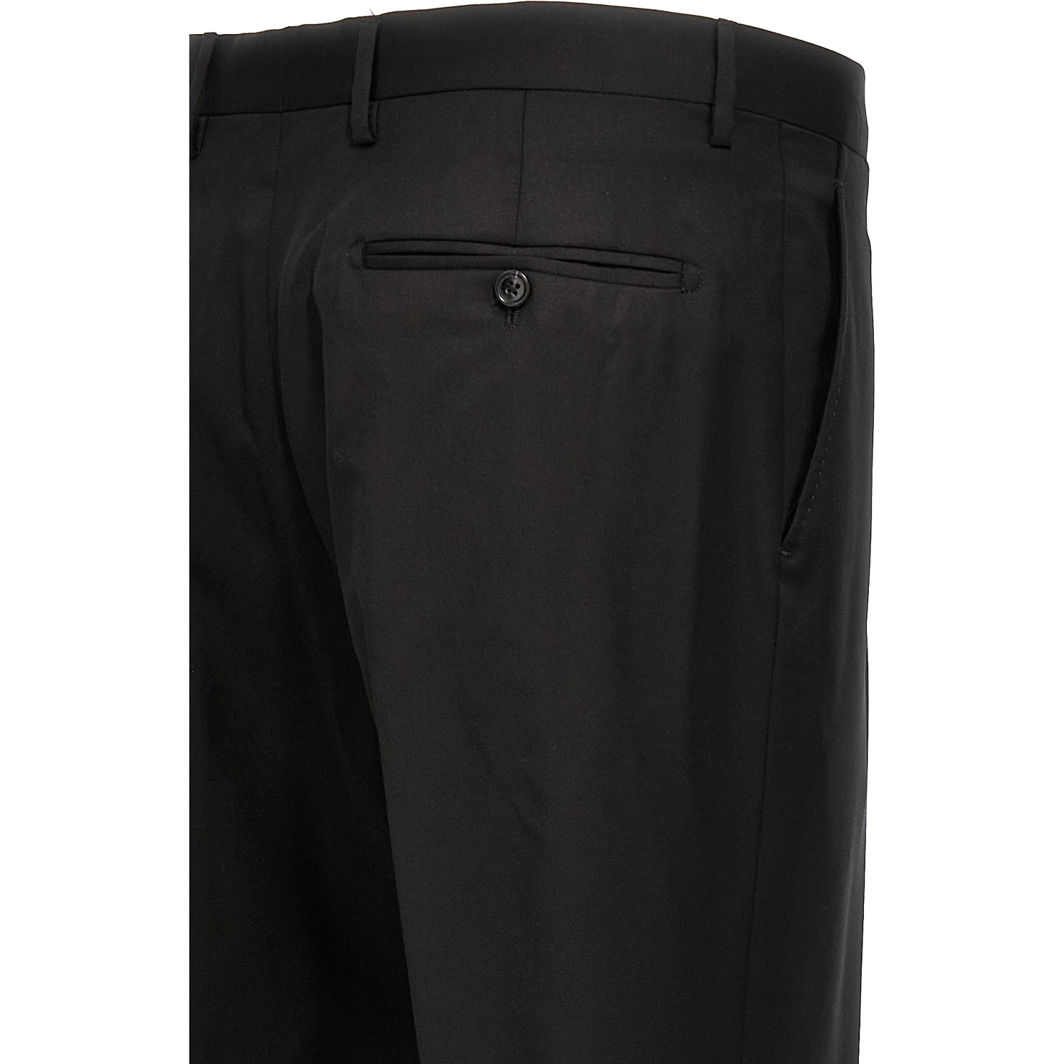 Black Virgin Wool Two-Piece Suit