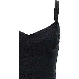 Black Polyester Short Dress