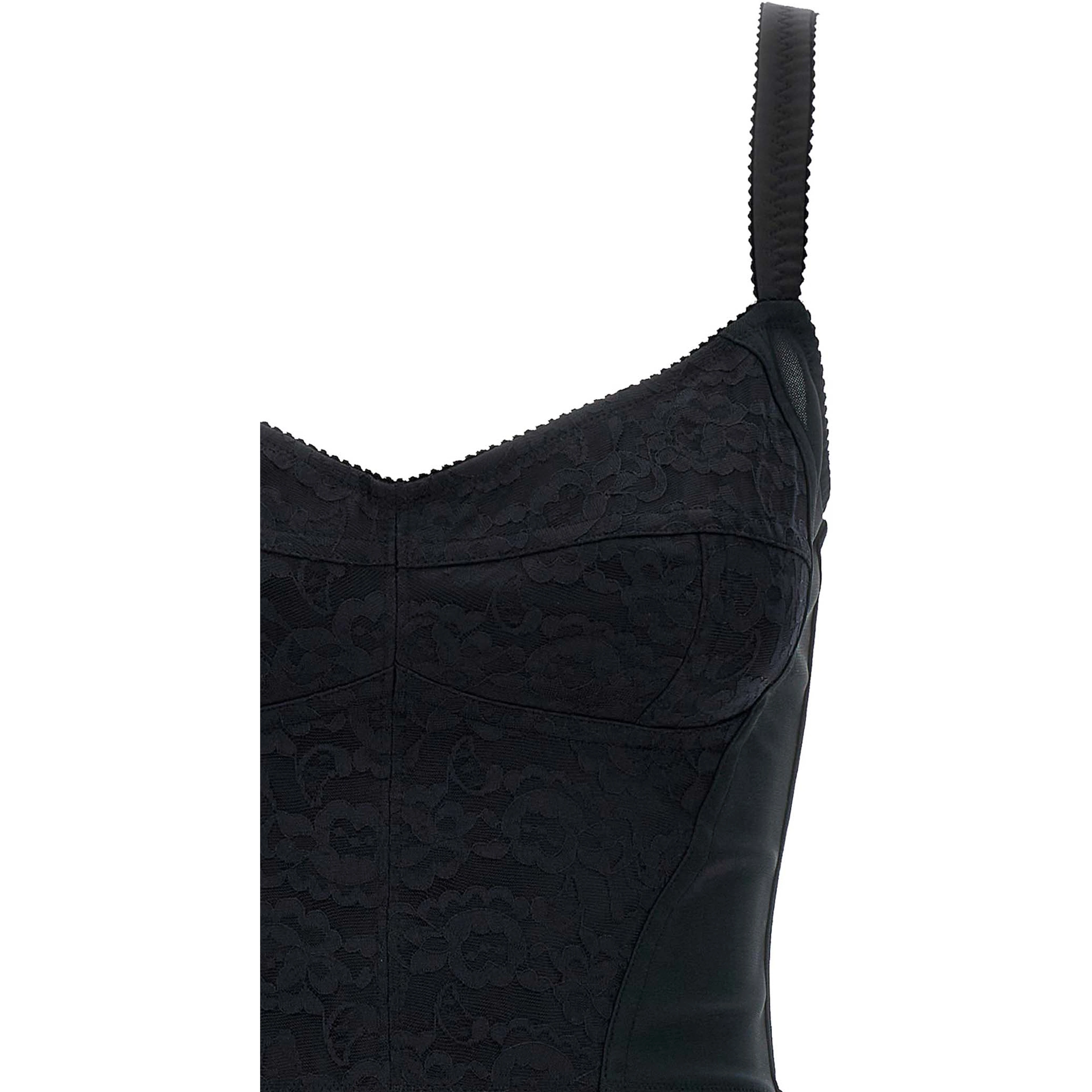 Black Polyester Short Dress