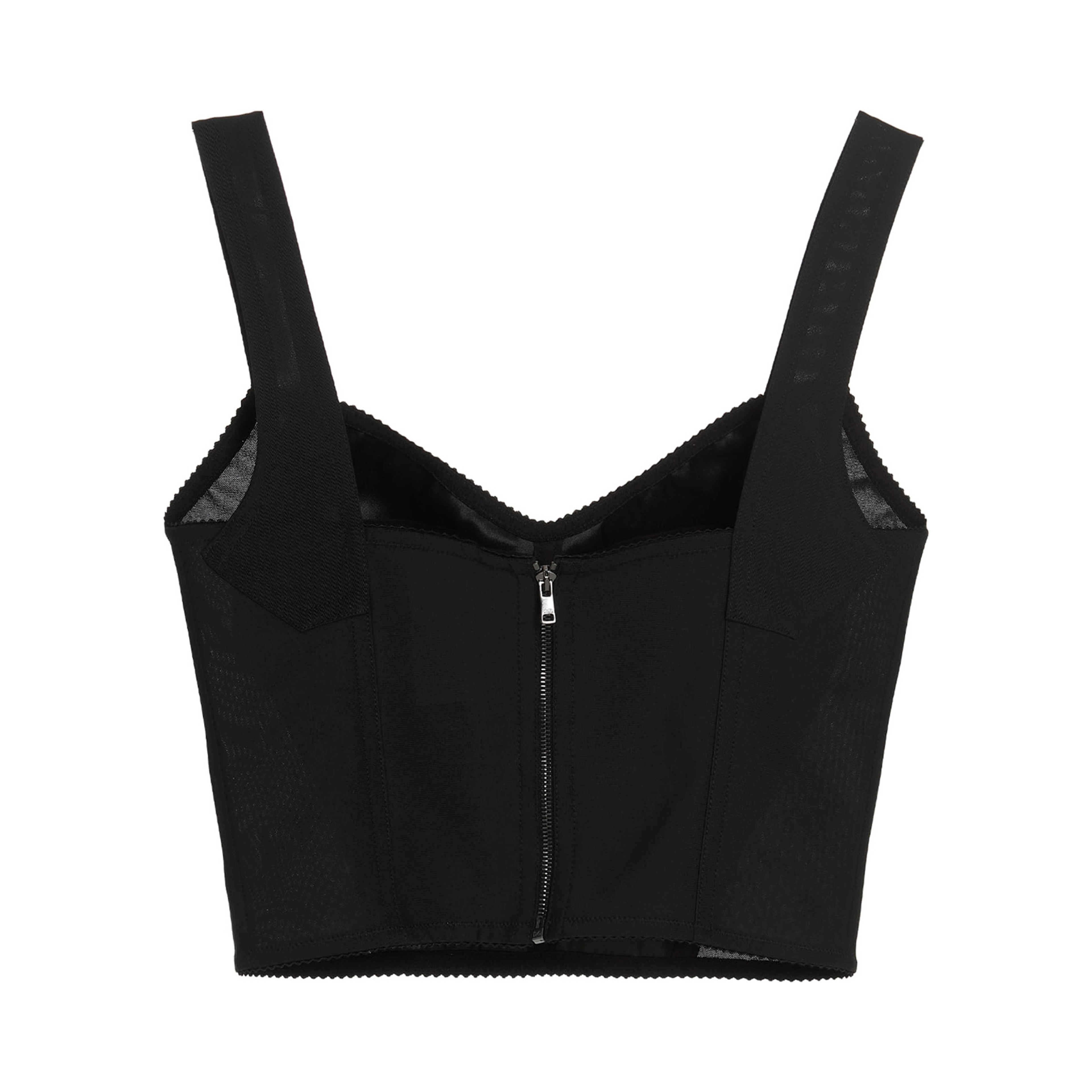 Black Polyamide Tank Tops