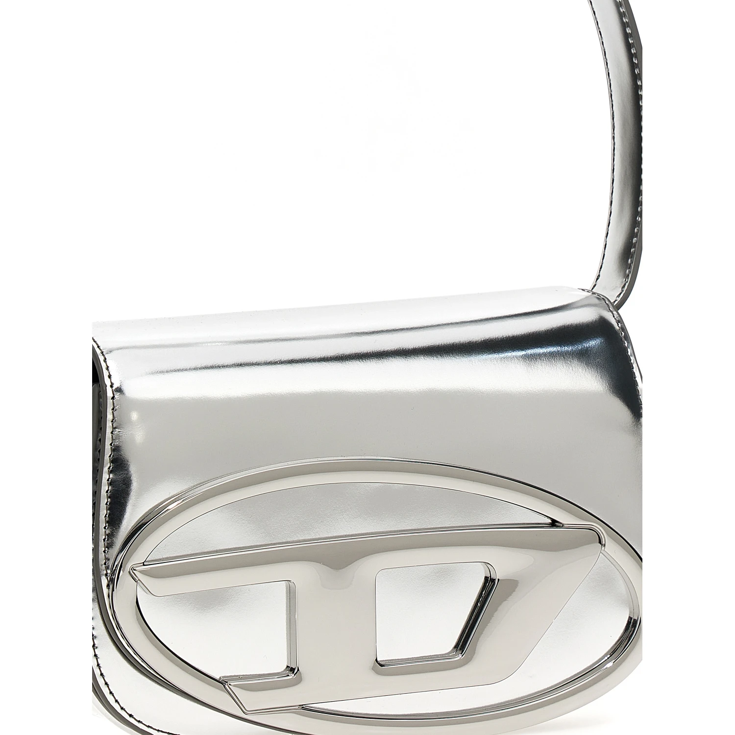 Silver Cowhide Shoulder Bag
