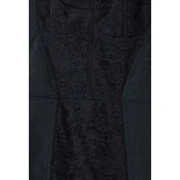 Black Polyester Short Dress
