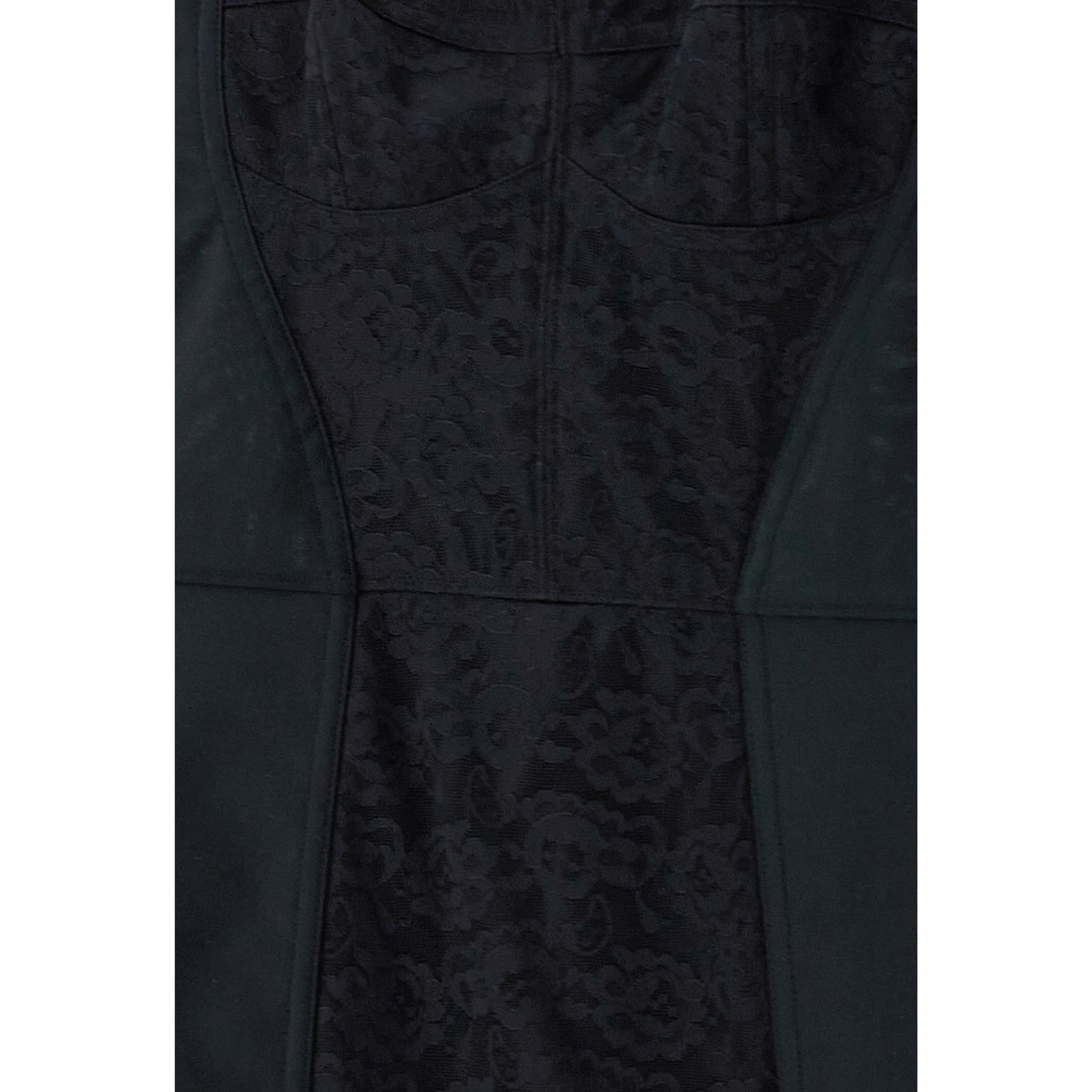 Black Polyester Short Dress