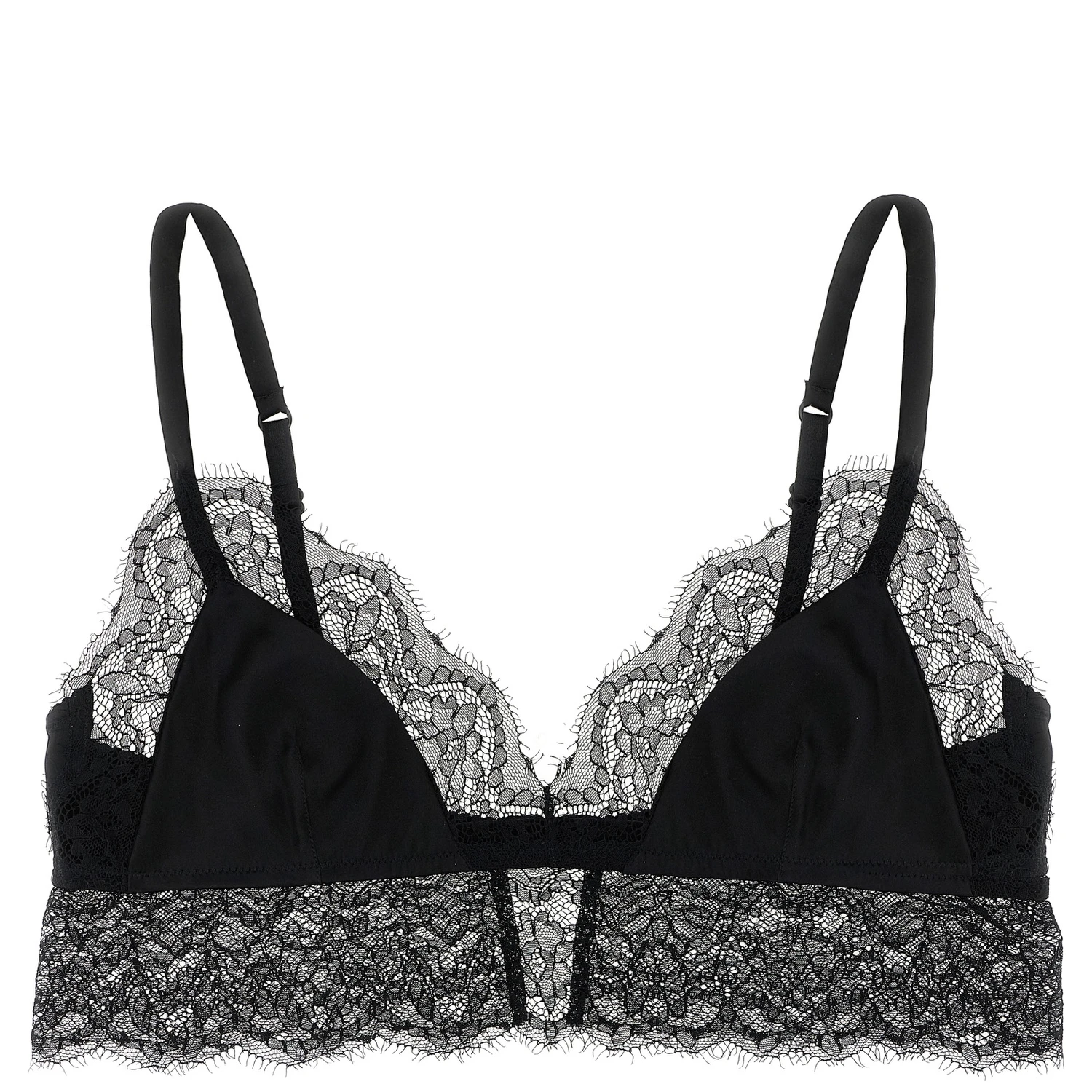 Black Silk Bra