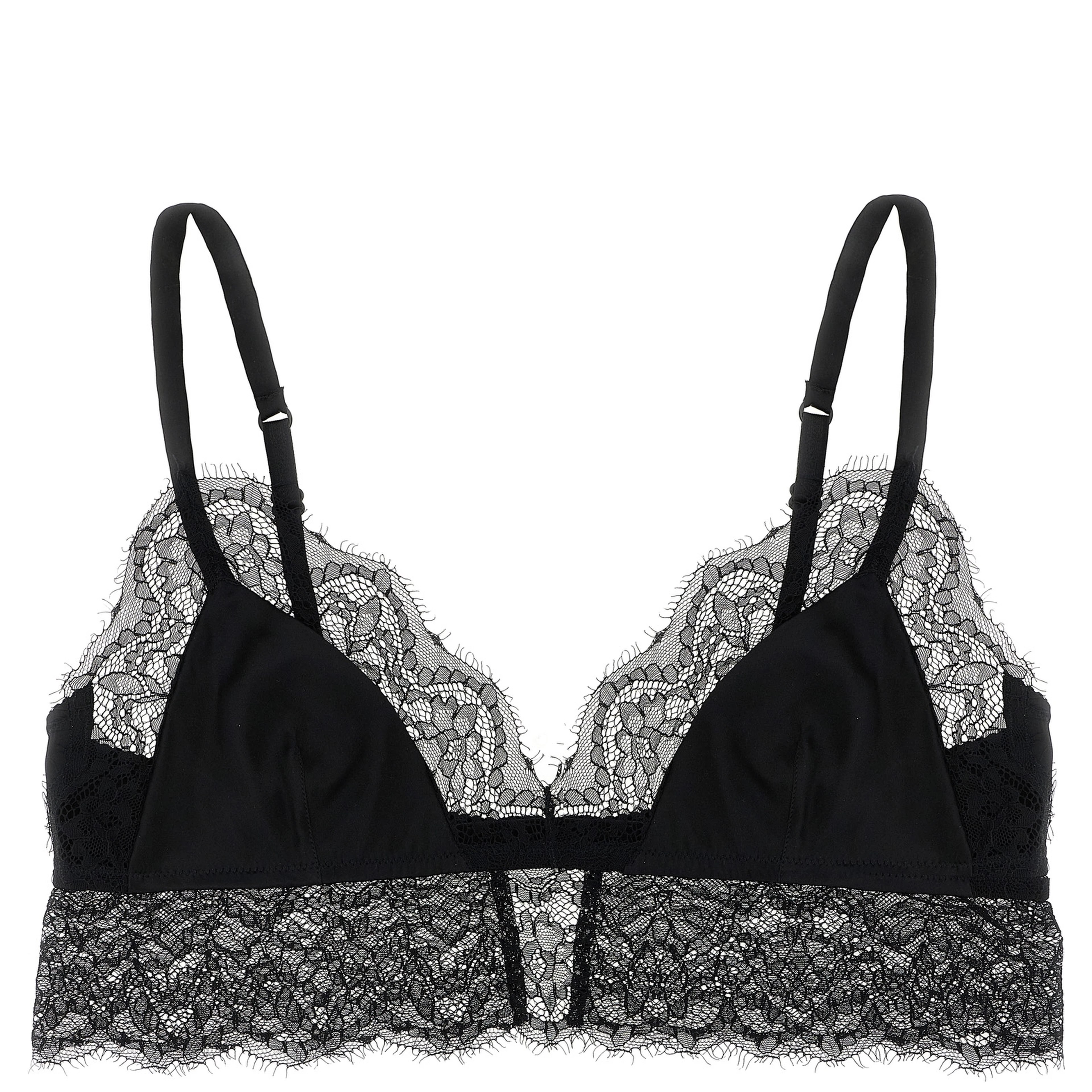 Black Silk Bra