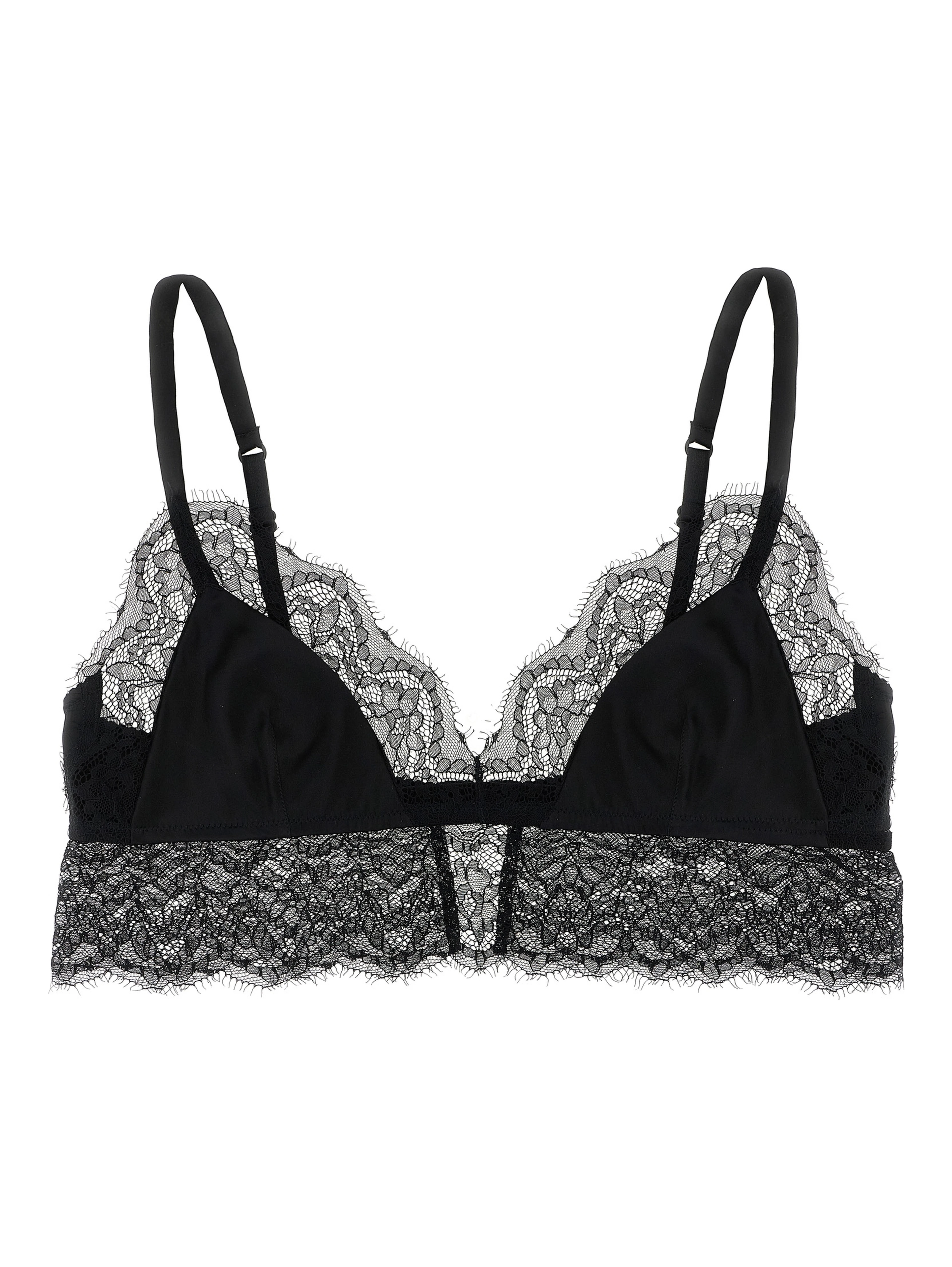 Black Silk Bra