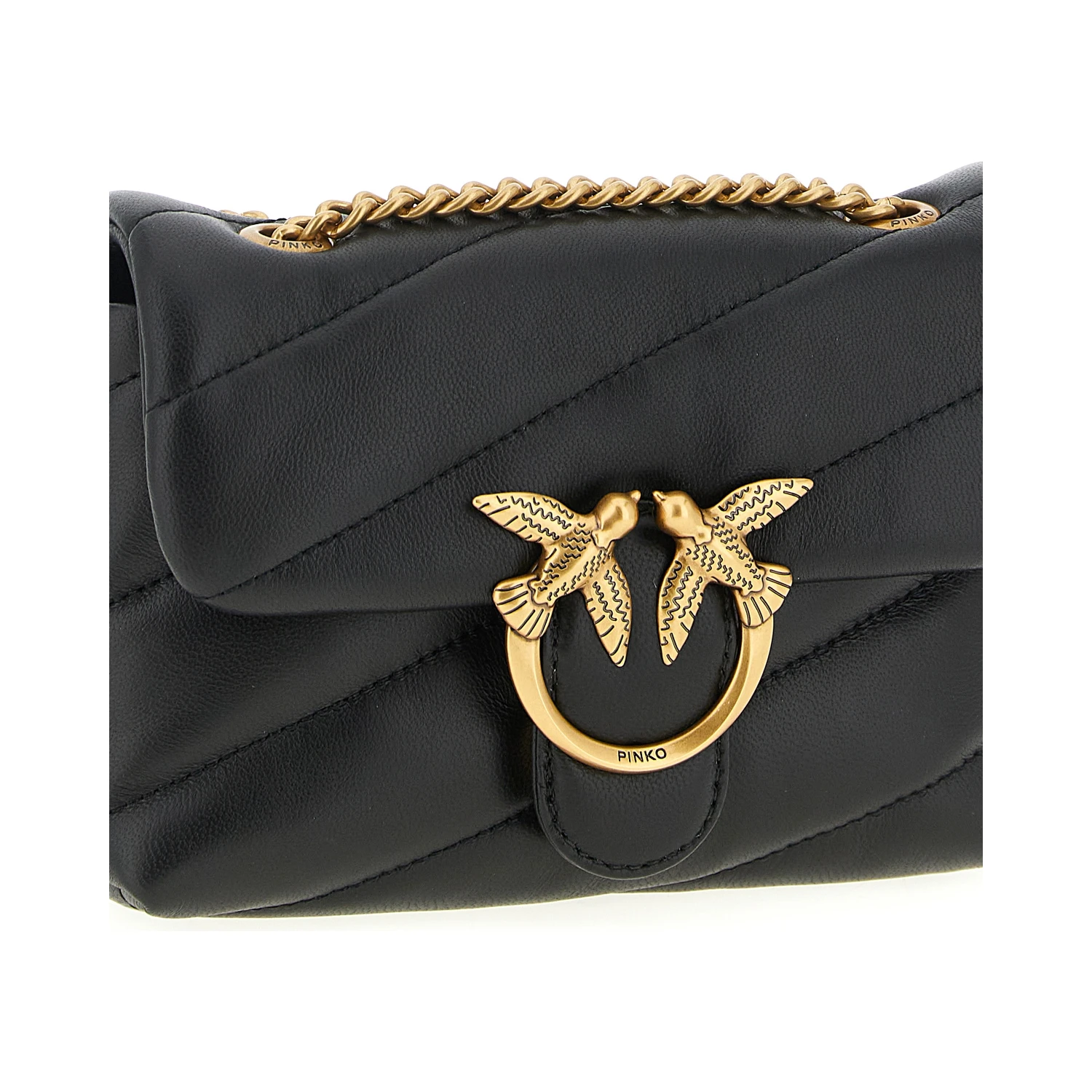 Black Lamb Leather Crossbody Bag