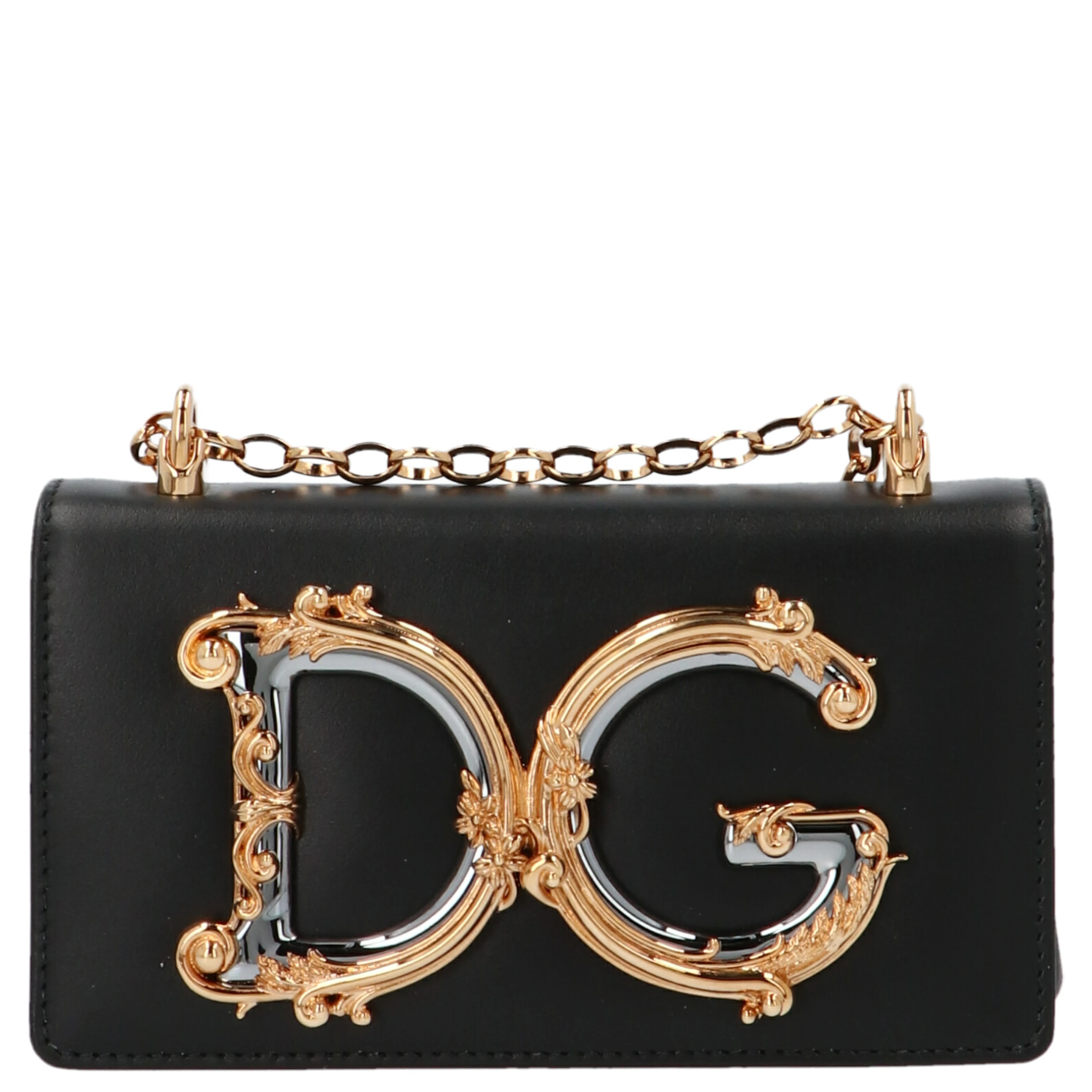 Black Calfskin Crossbody Bag
