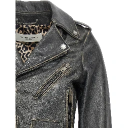 Black Cowhide Leather Jacket