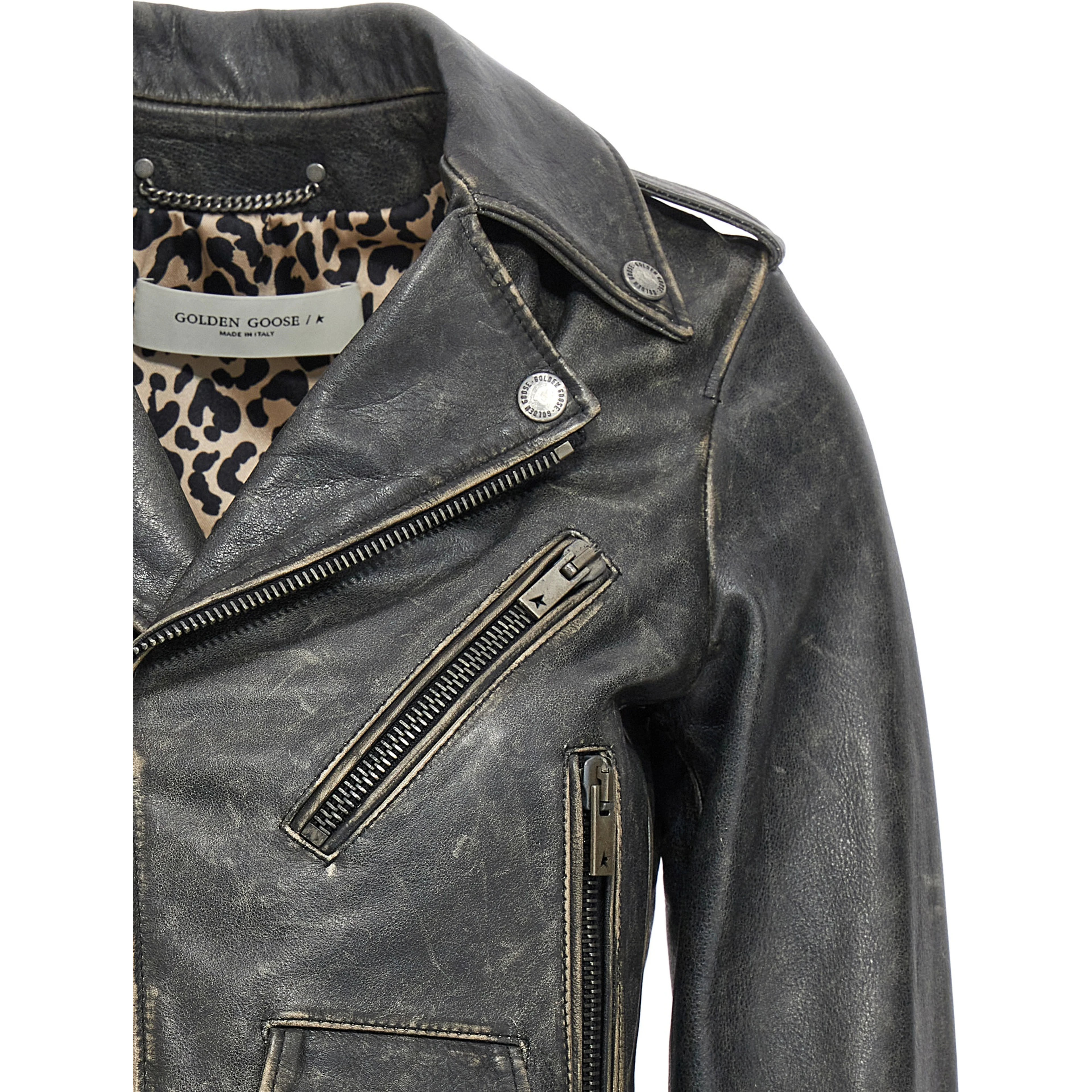 Black Cowhide Leather Jacket