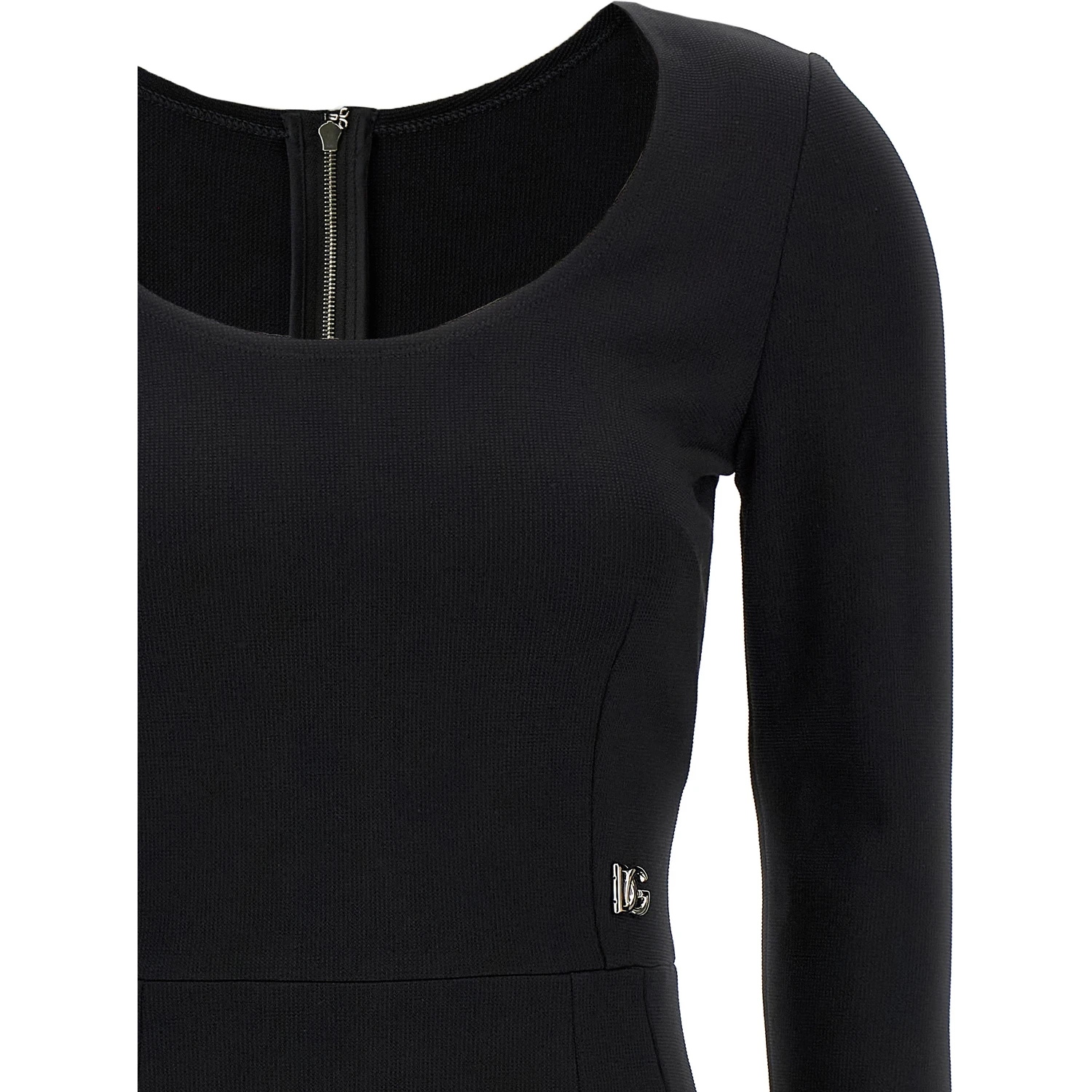Black Viscose Midi Dress