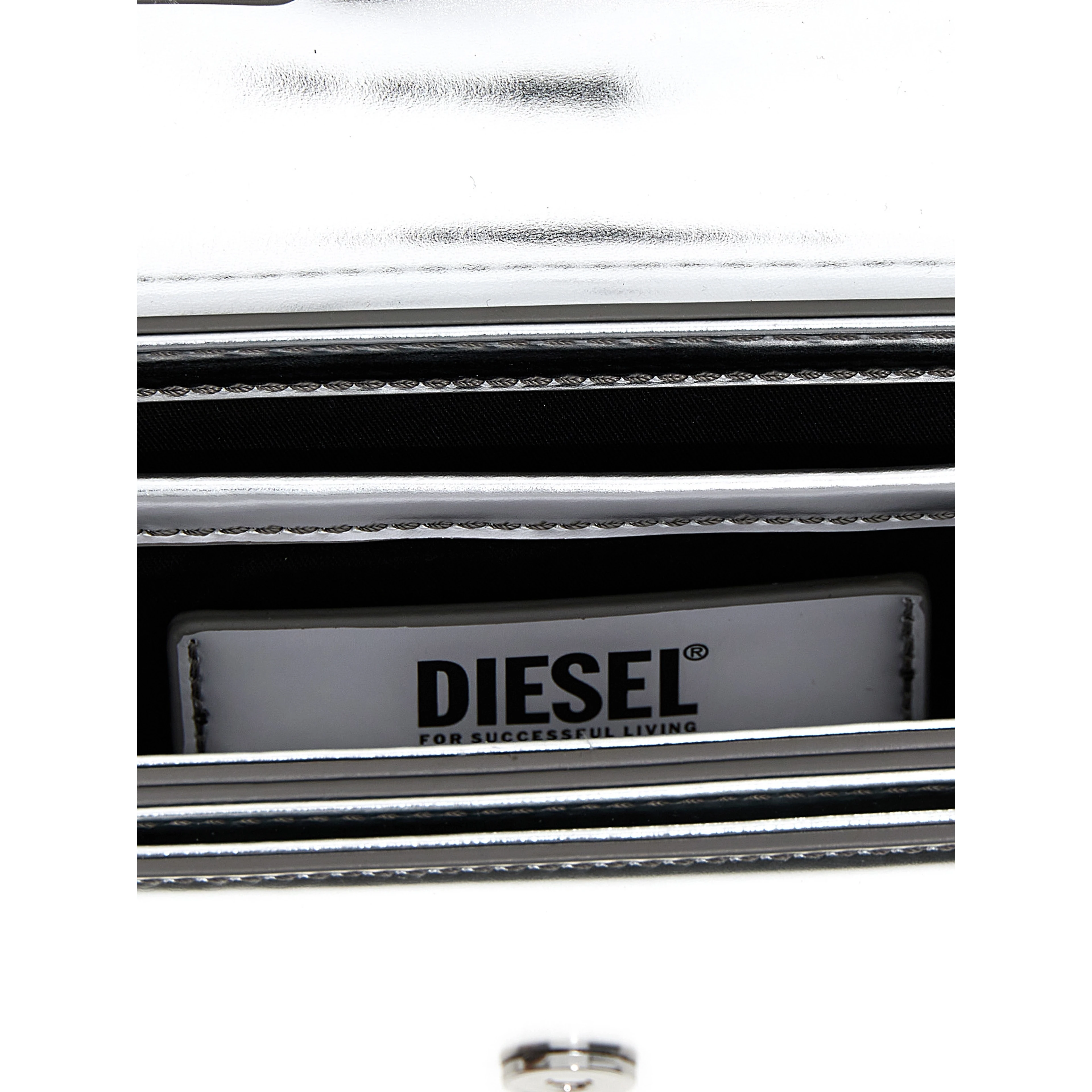 Silver Cowhide Shoulder Bag