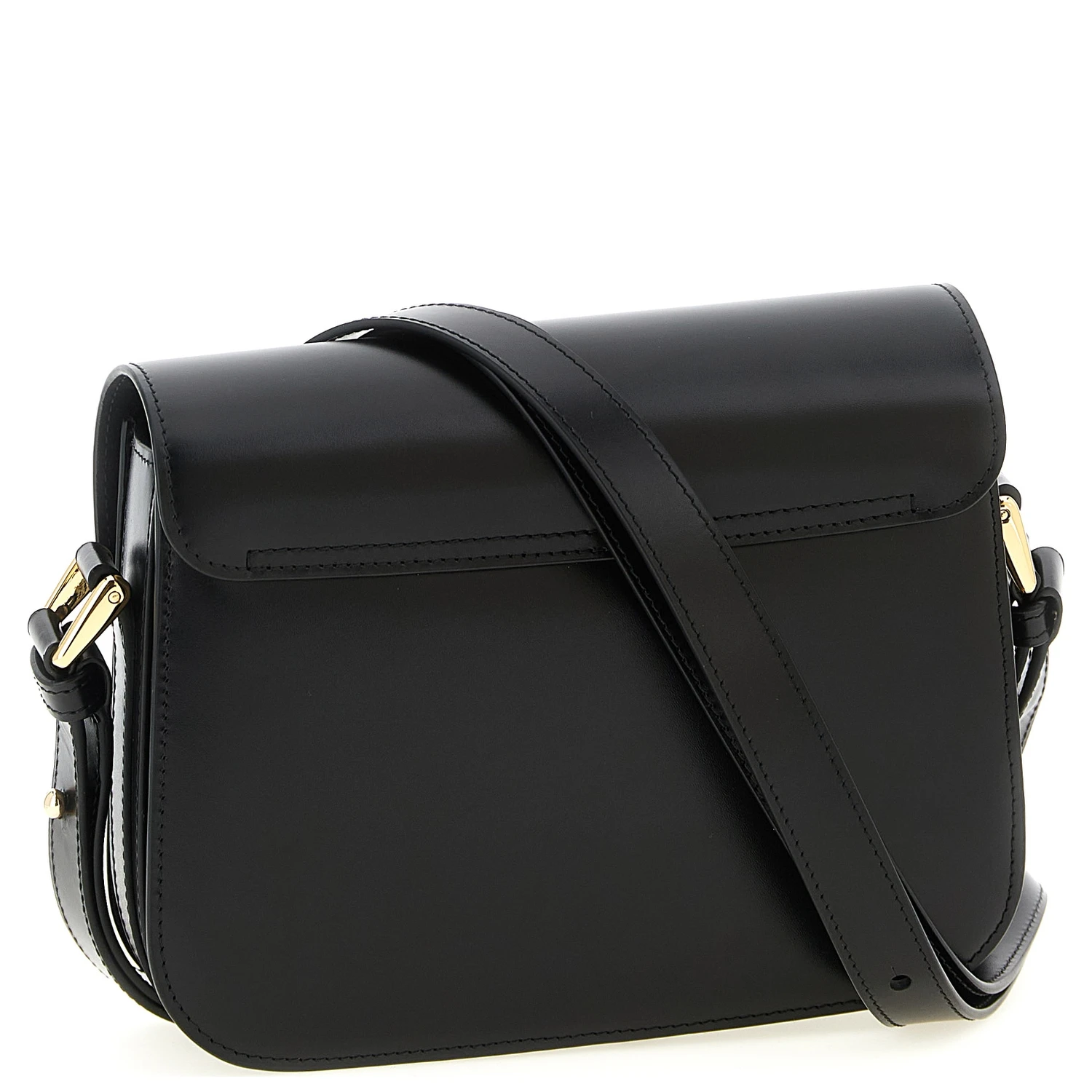 Black Cowhide Crossbody Bag