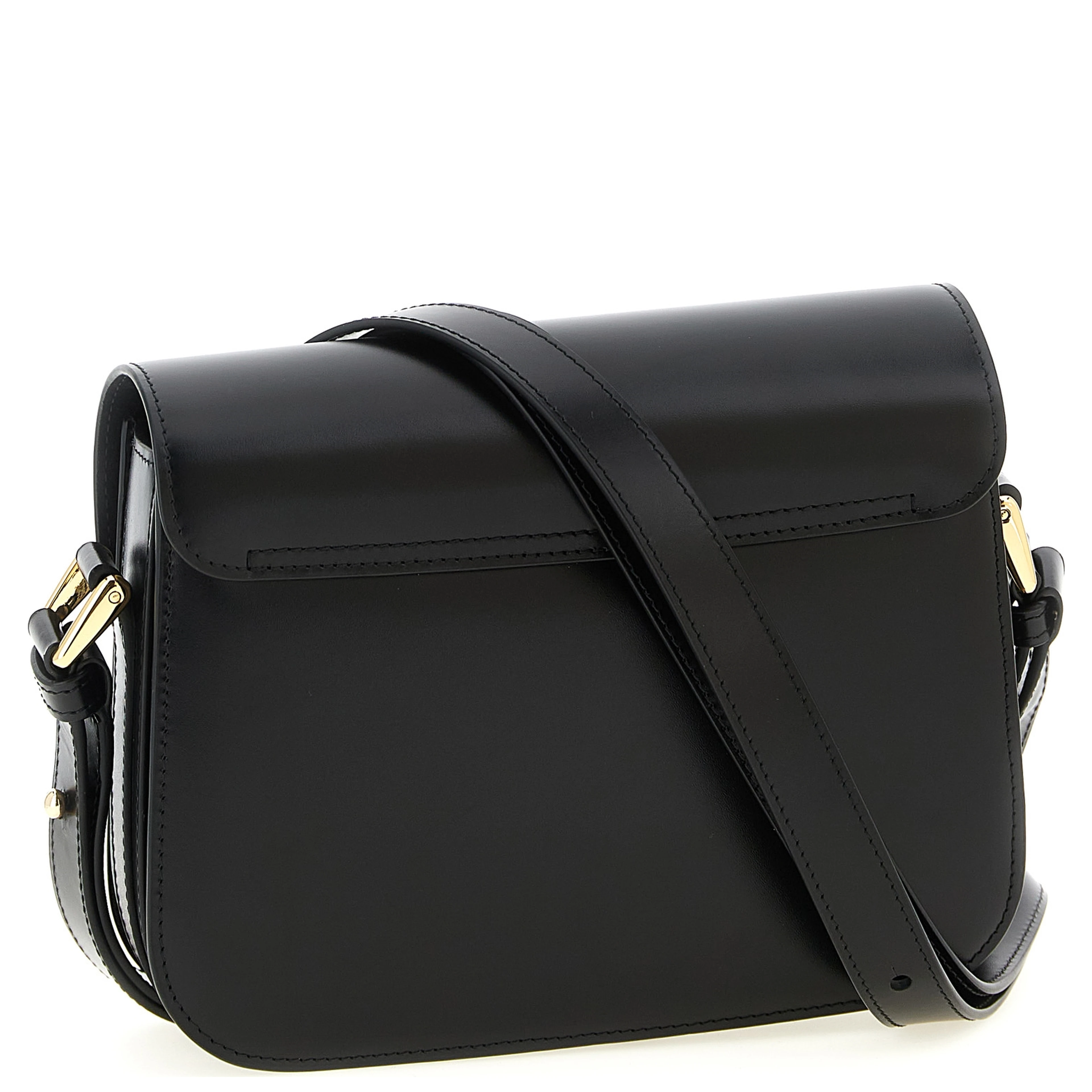 Black Cowhide Crossbody Bag