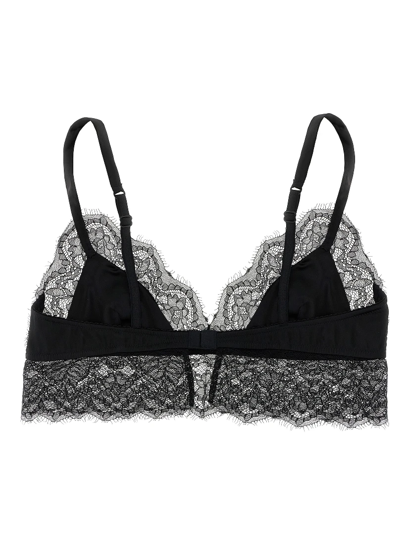 Black Silk Bra