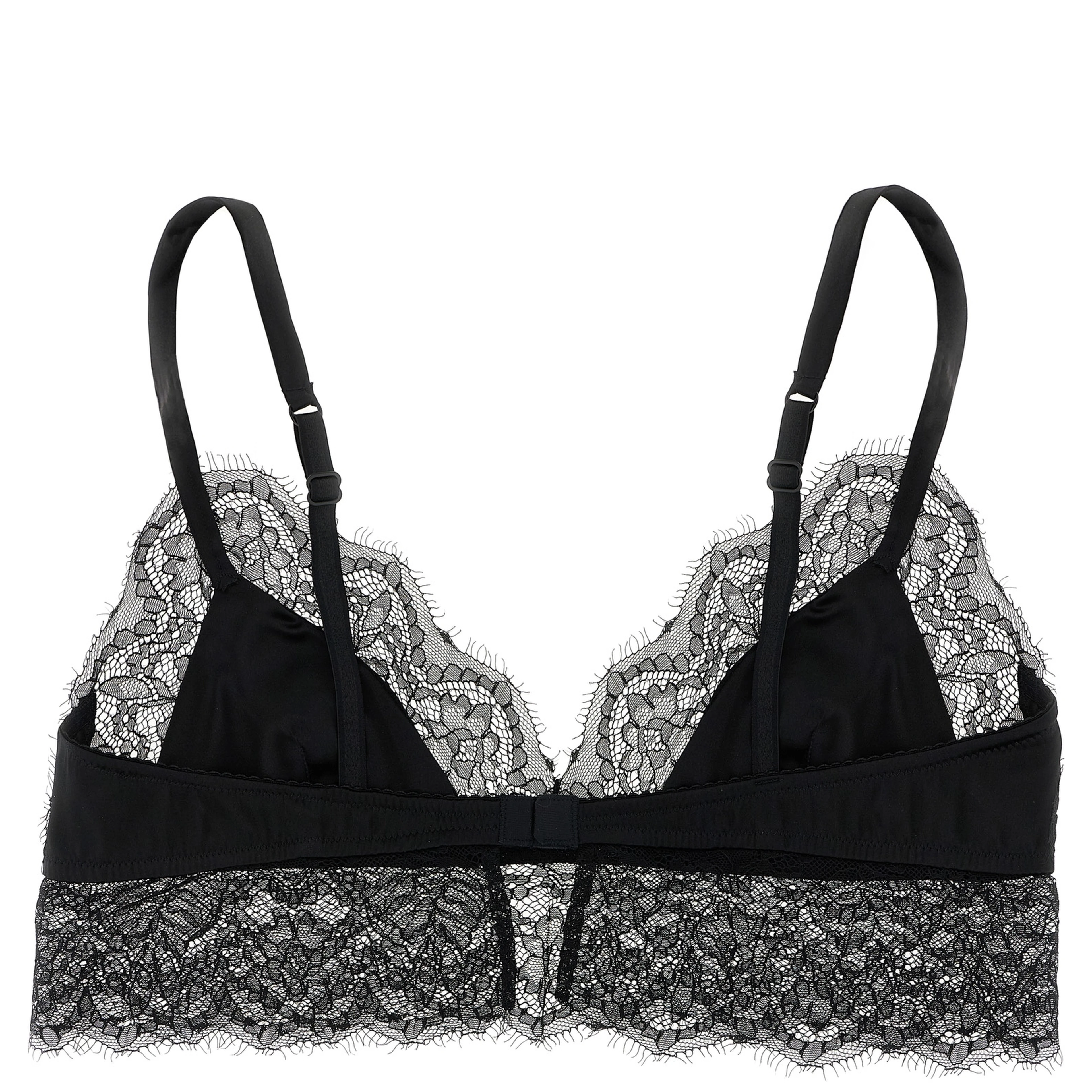 Black Silk Bra
