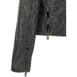 Black Cowhide Leather Jacket
