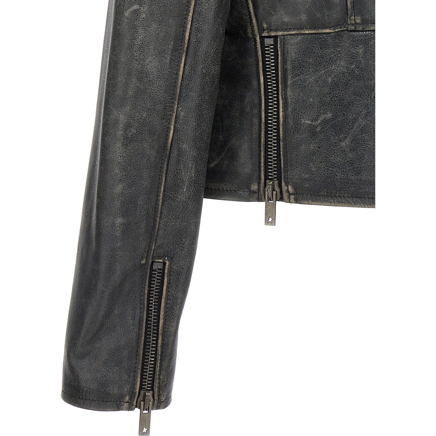 Black Cowhide Leather Jacket