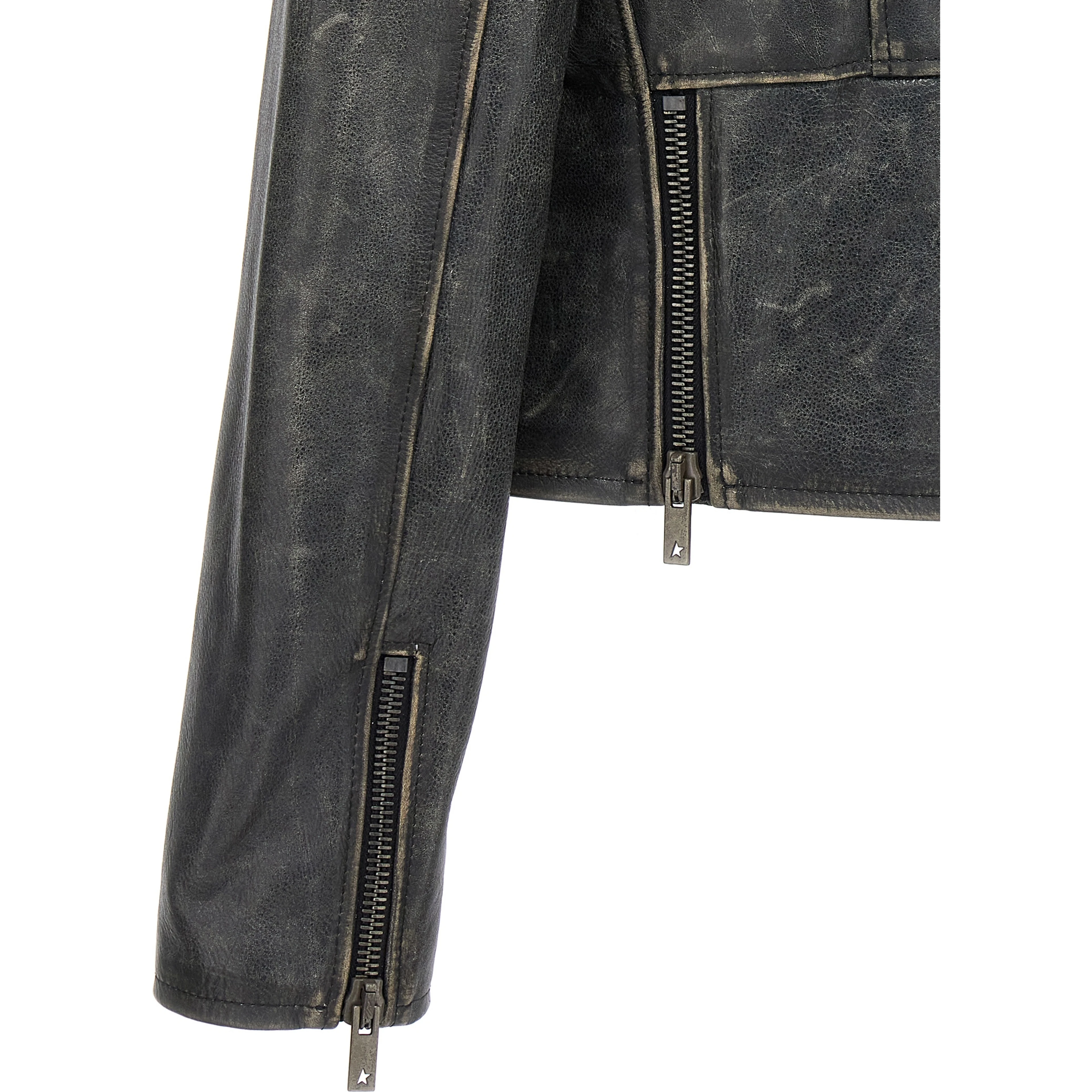 Black Cowhide Leather Jacket